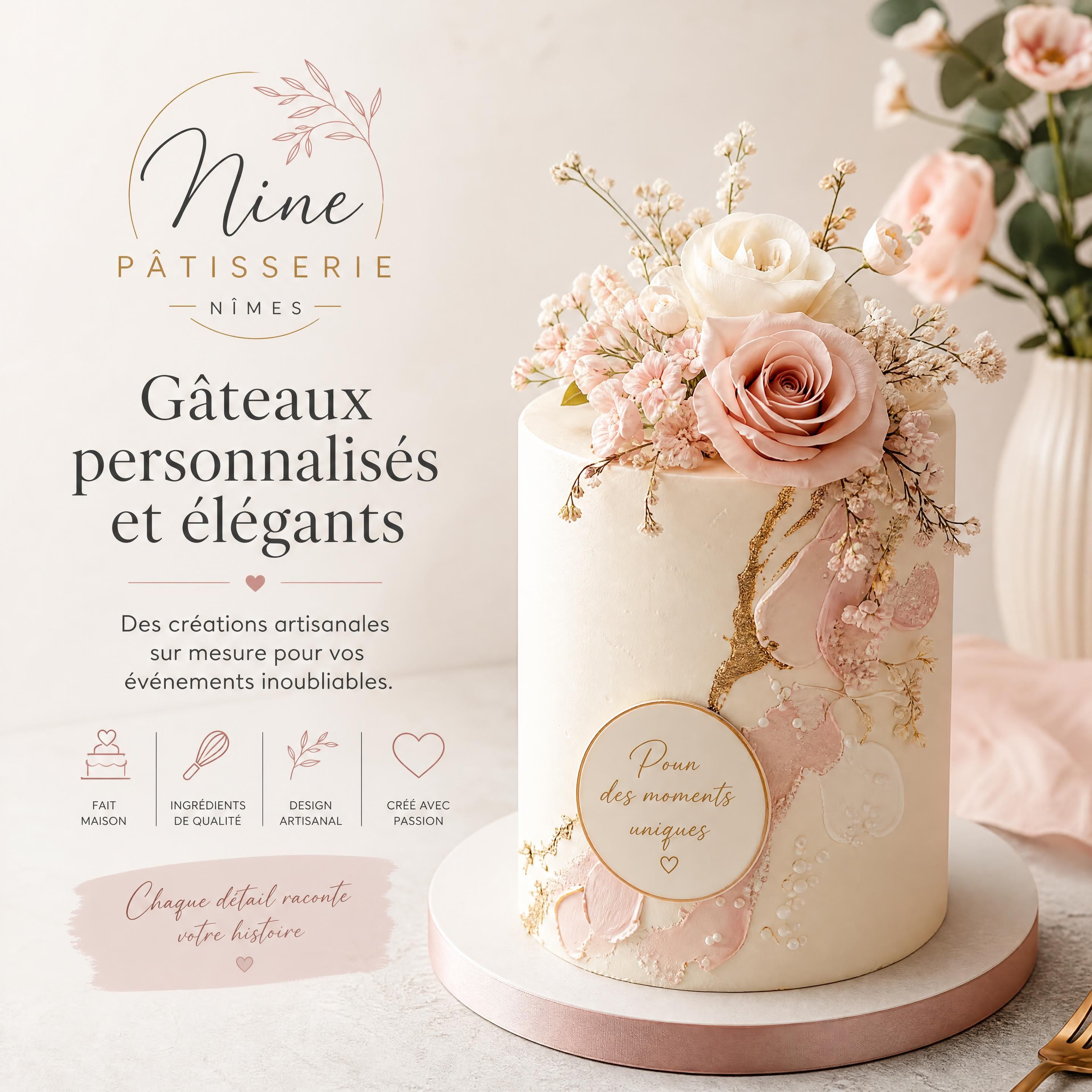 Nine Pâtisserie Nîmes – gâteau sur mesure et cake design artisanal